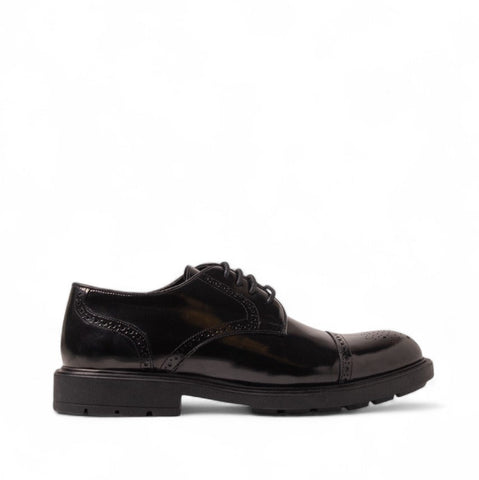 Men Black Vernis Leather Shoes #4628