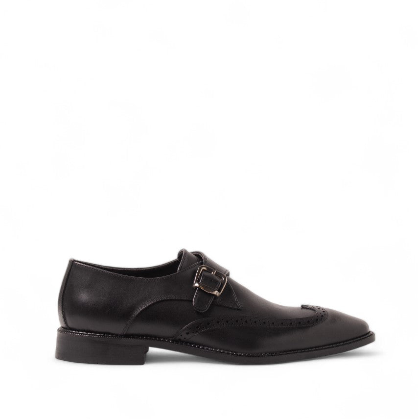 Men Black Leather Shoes #4638
