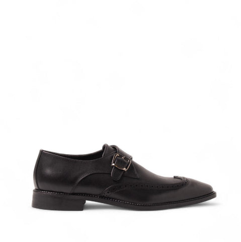 Men Black Leather Shoes #4638