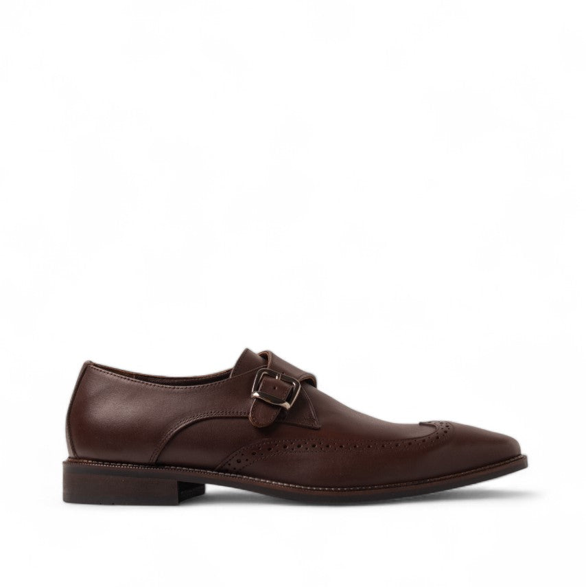 Men Brown Leather Shoes #4639
