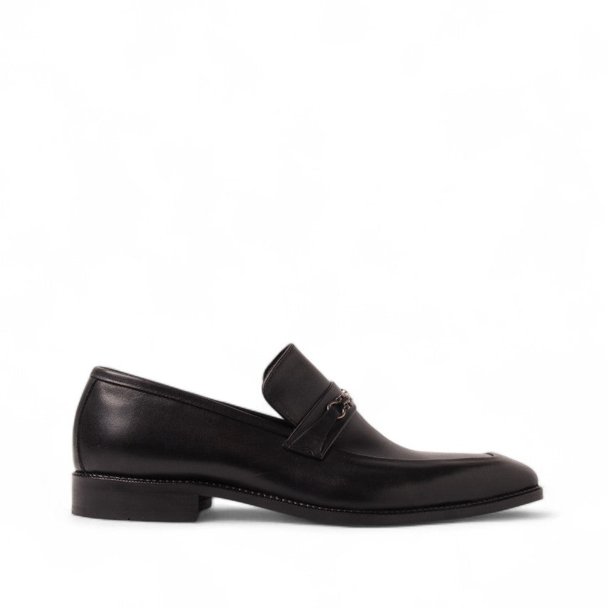 Men Black Leather Shoes #4640