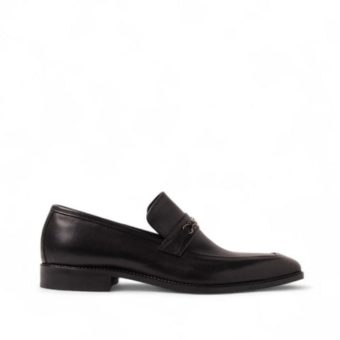 Men Black Leather Shoes #4640