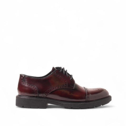 Men Maroon Vernis Leather Shoes #4643