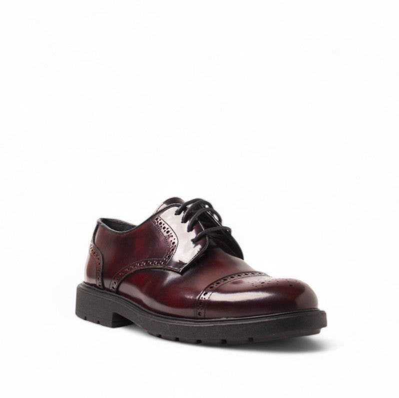 Men Maroon Vernis Leather Shoes #4643