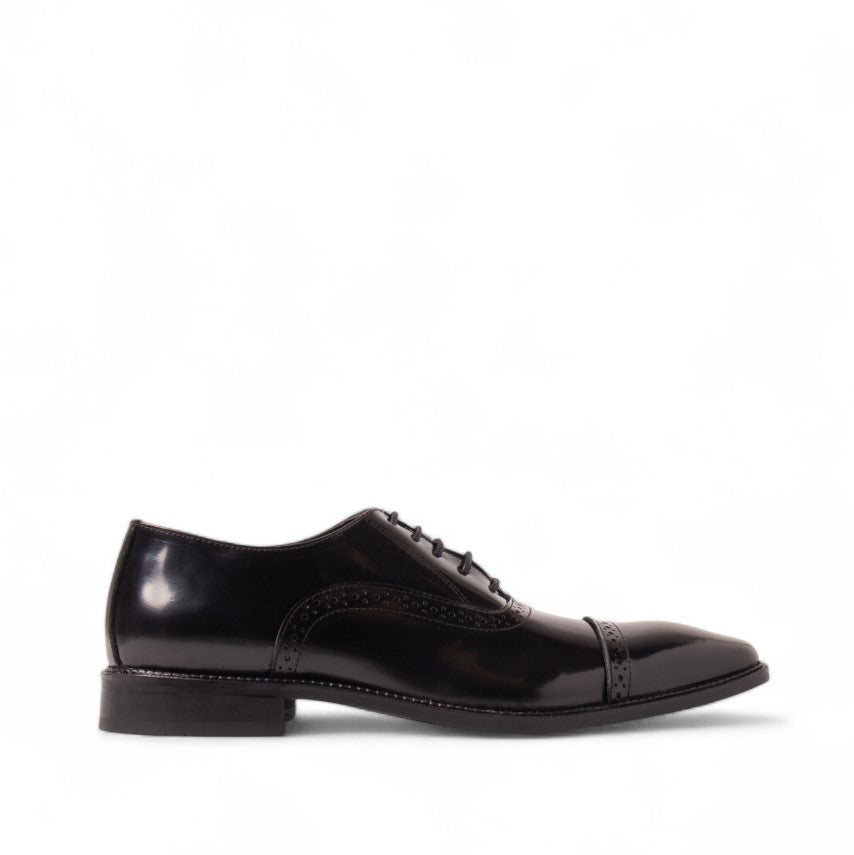 Men Black Leather Shoes #4652