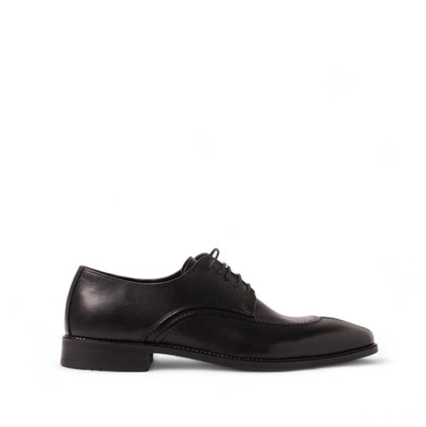 Men Black Leather Shoes #4667