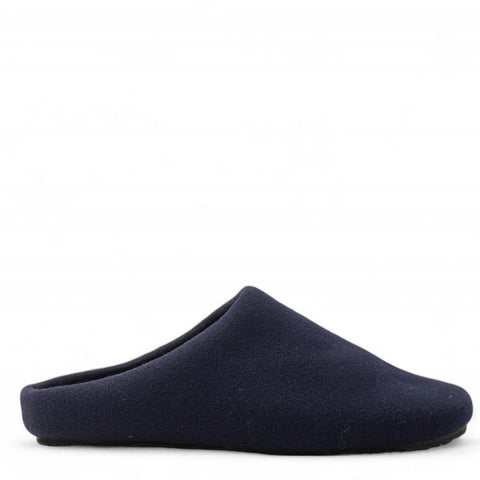 Men Navy Wool Slipper #4693