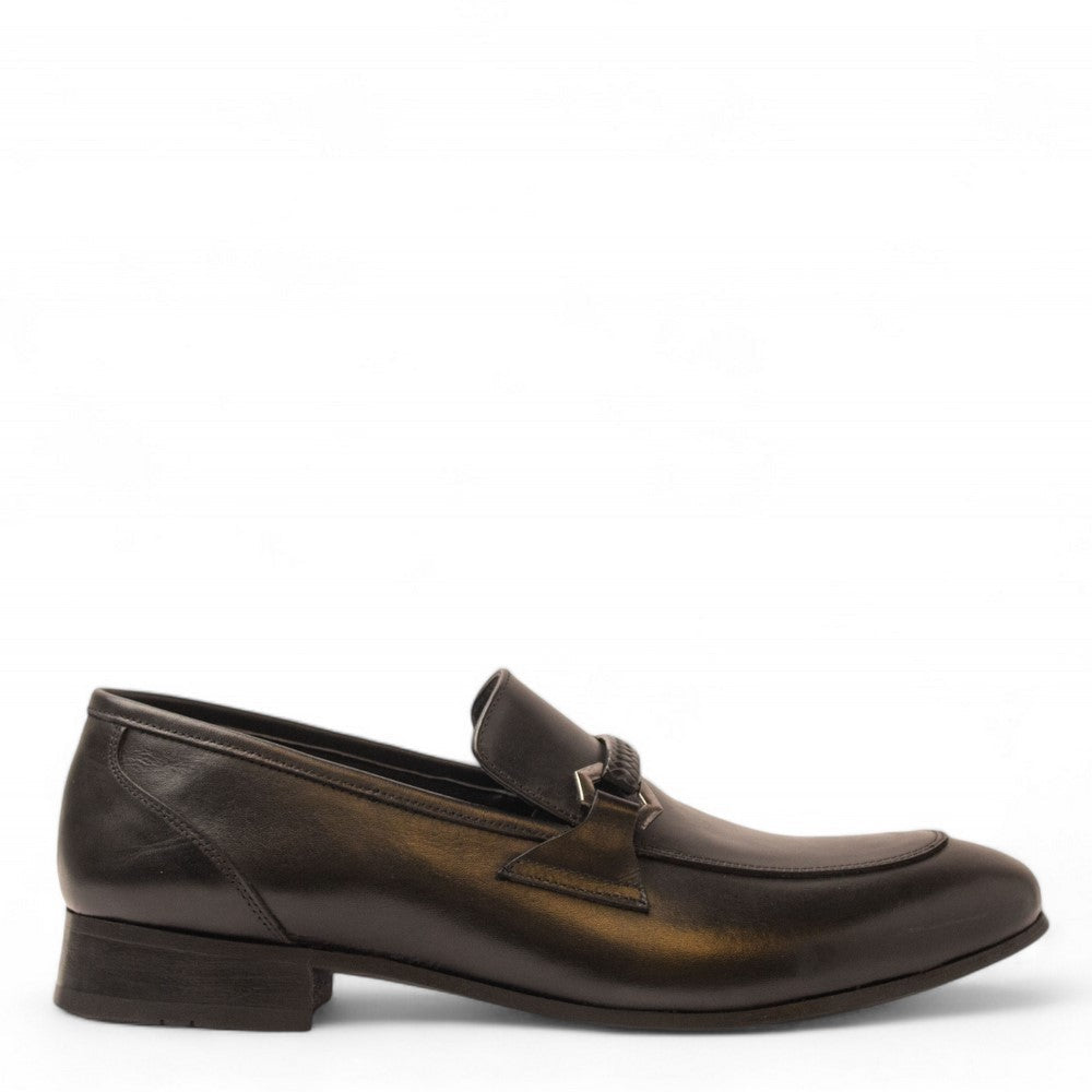 Men Black Leather Shoe #4698