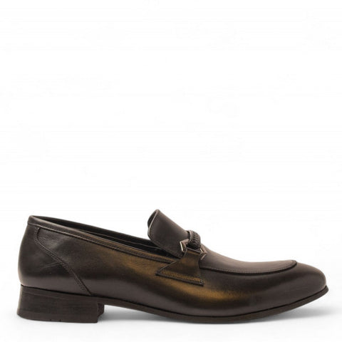 Men Black Leather Shoe #4698