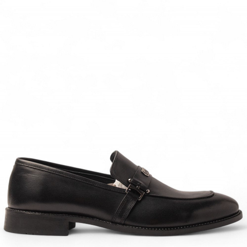 Men Black Leather Shoe #4699