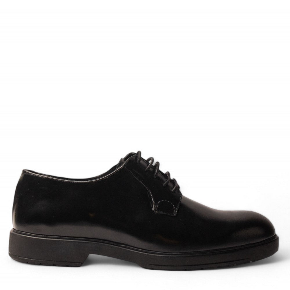 Men Black Leather Shoe #4718