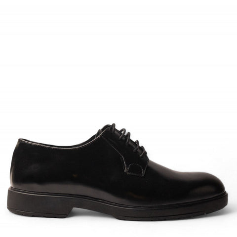 Men Black Leather Shoe #4718