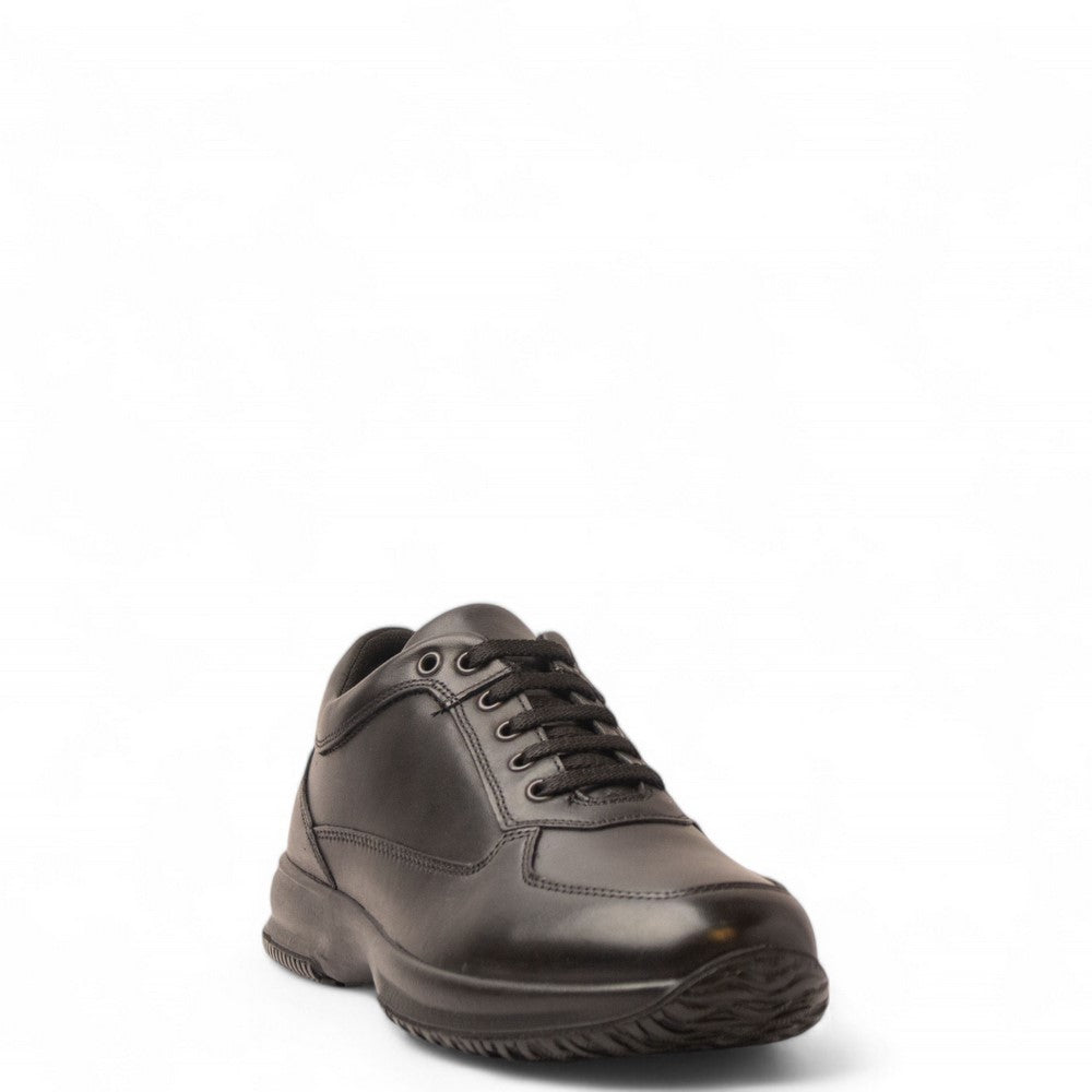 Italian Men Black Leather Shoe #4743