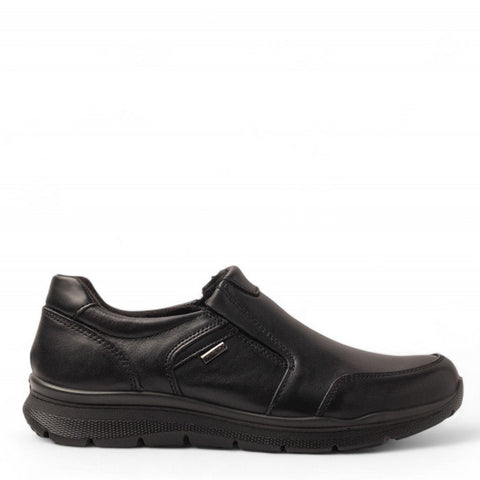 Italian Men Black Leather Shoe #4749