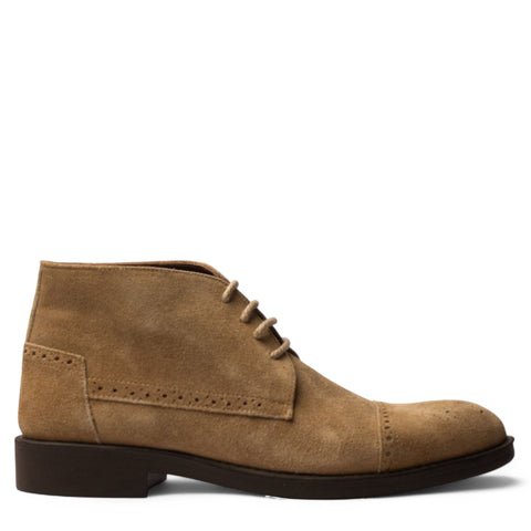 Men Beige Chamois HalfBoot #4759