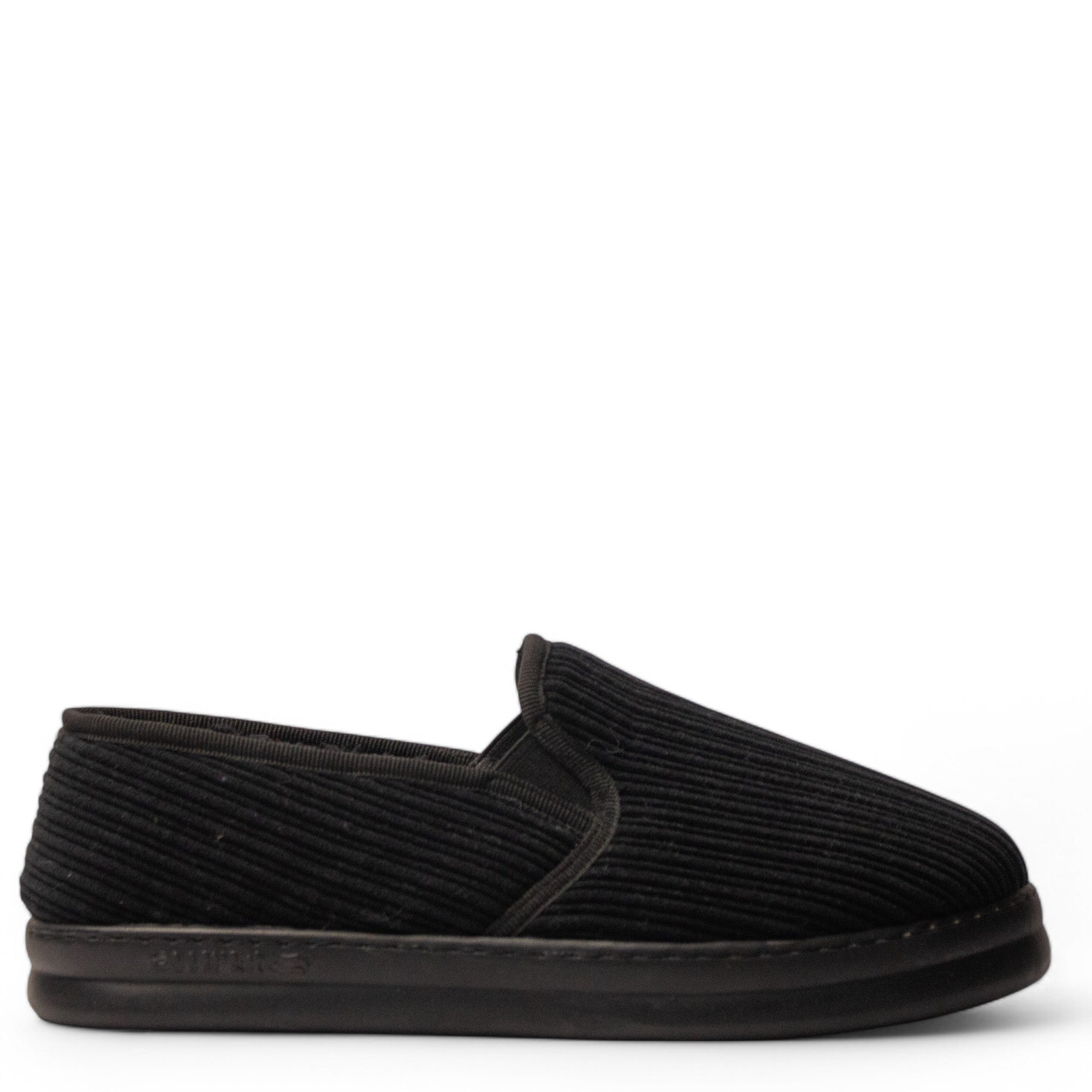 Men Black Fur Espadrilles #4769