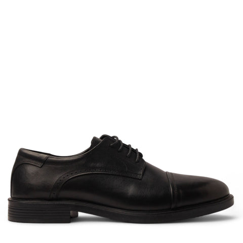 Men Black Leather Shoe #4773