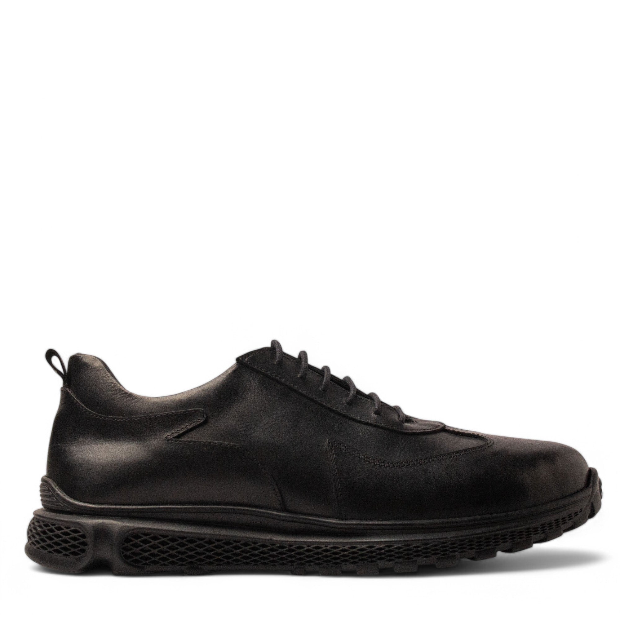 Men Black Leather Shoe #4774