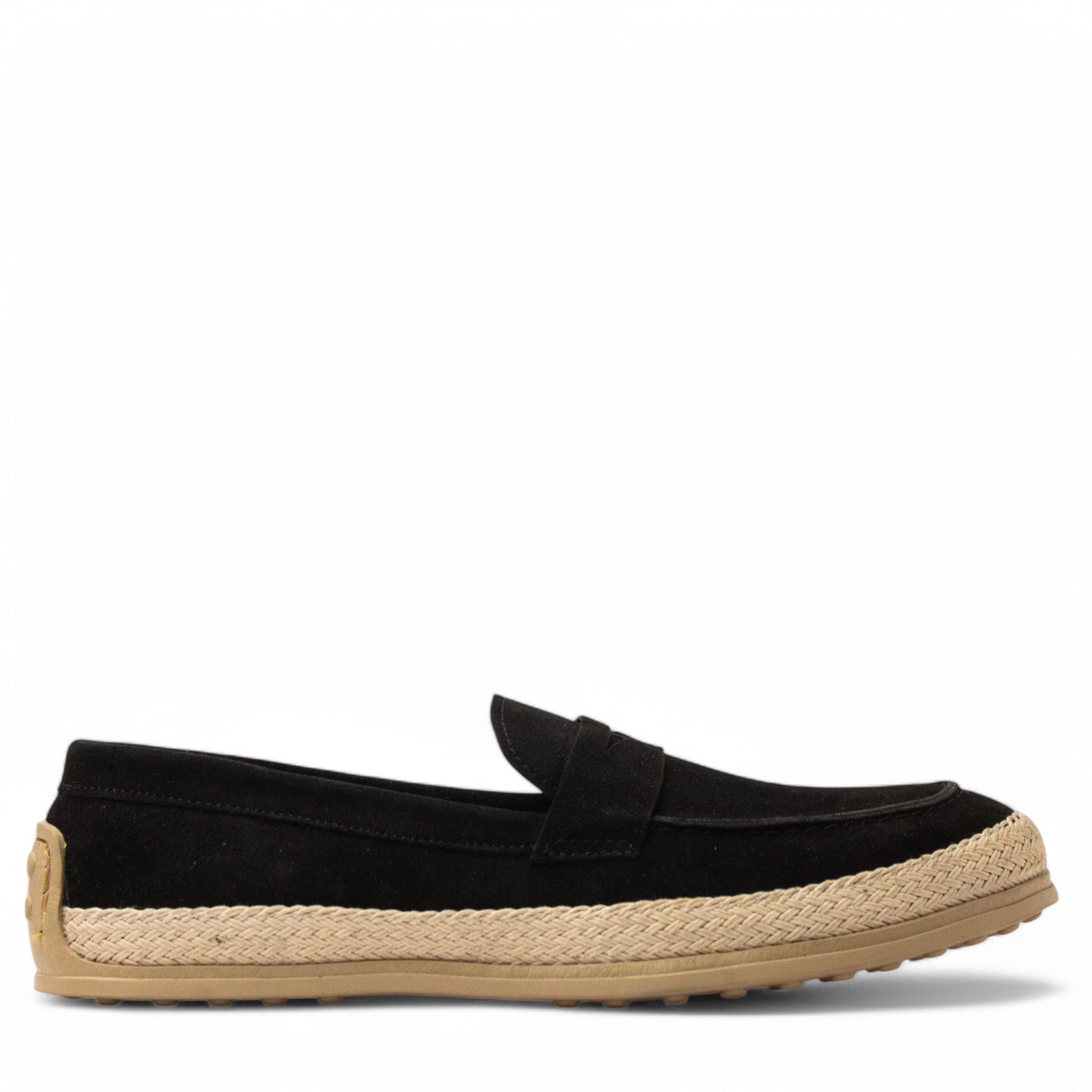 Men Black Chamois Espadrilles #4776