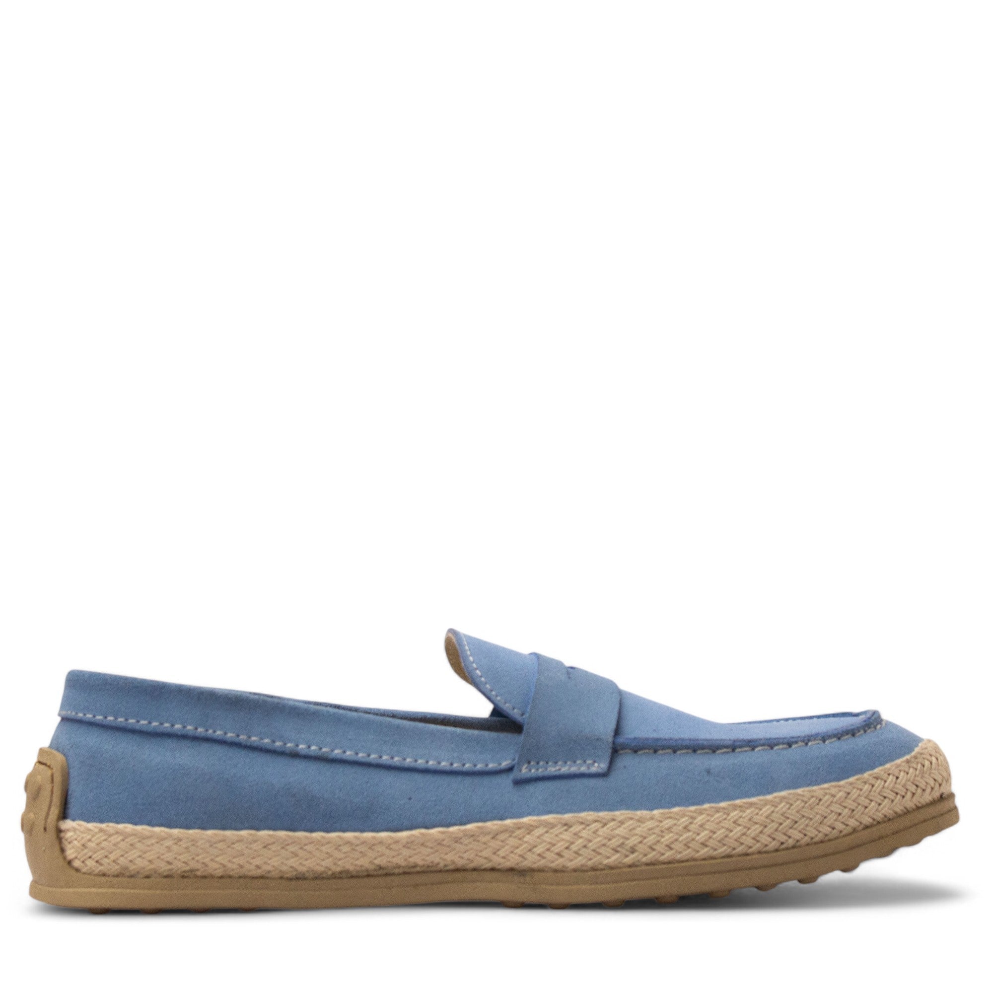 Men LightBlue Chamois Espadrilles #4781