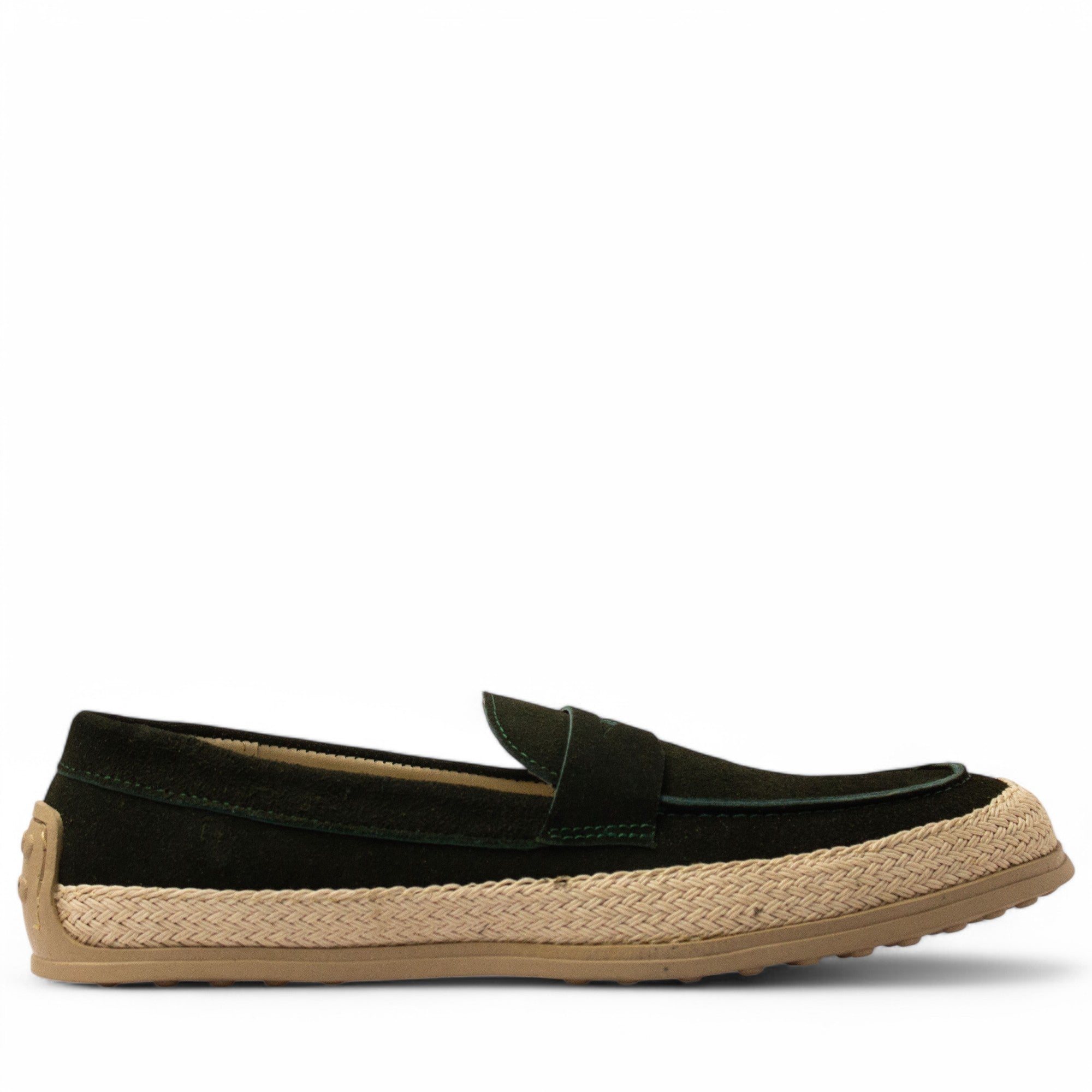 Men Green Chamois Espadrilles #4782