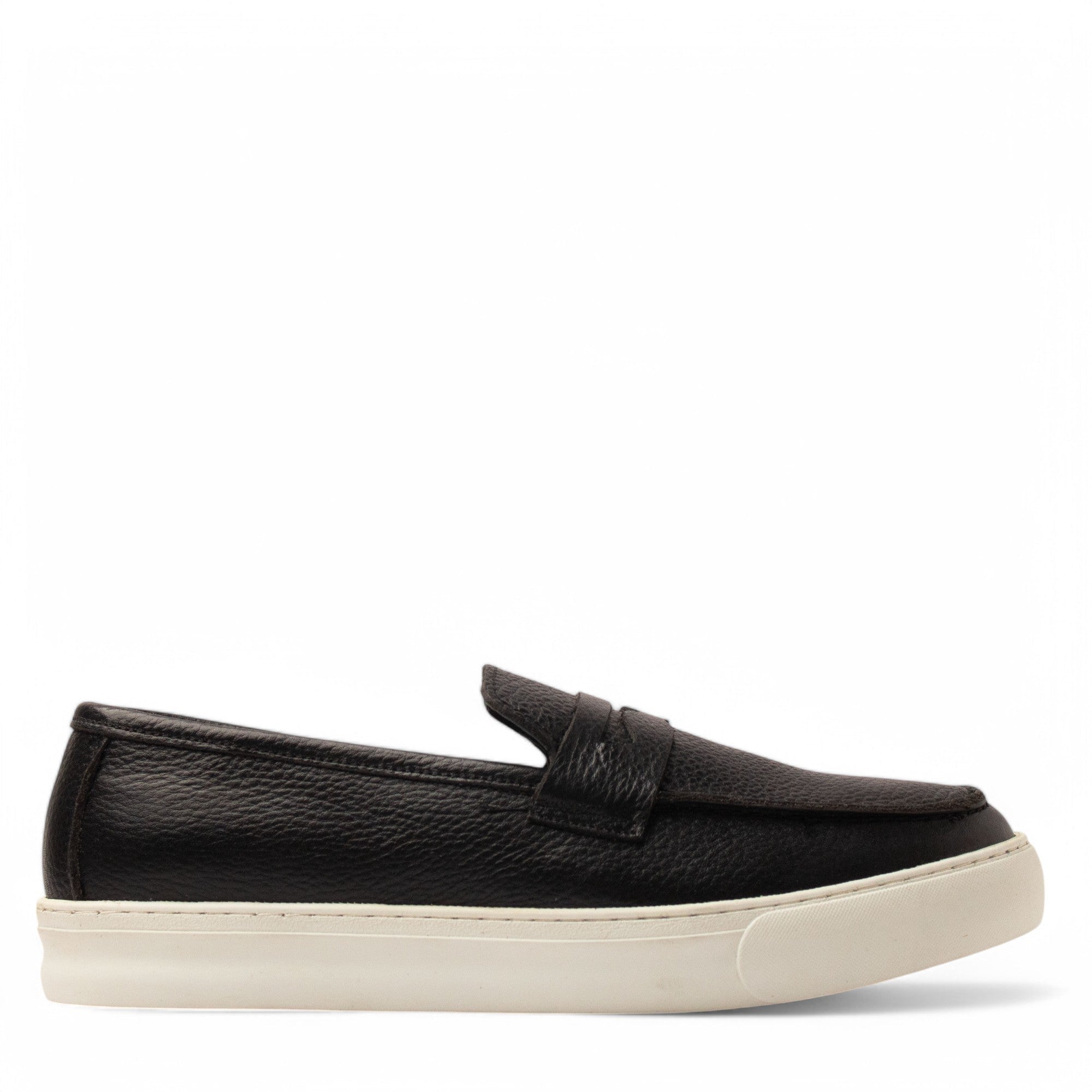 Men Black Leather Espadrilles #4786
