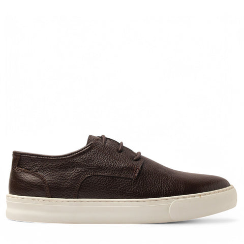 Men Brown Leather Espadrilles #4792