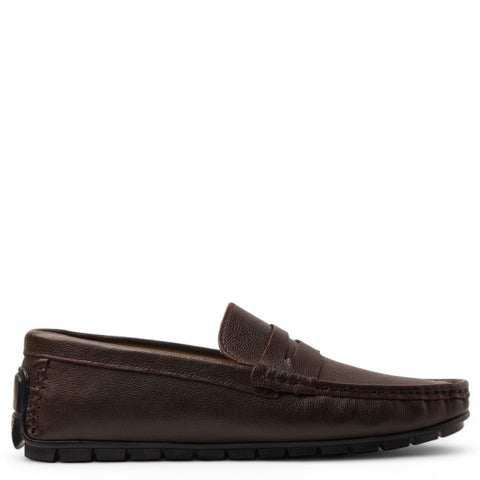 Men Brown Leather Espadrilles #4820