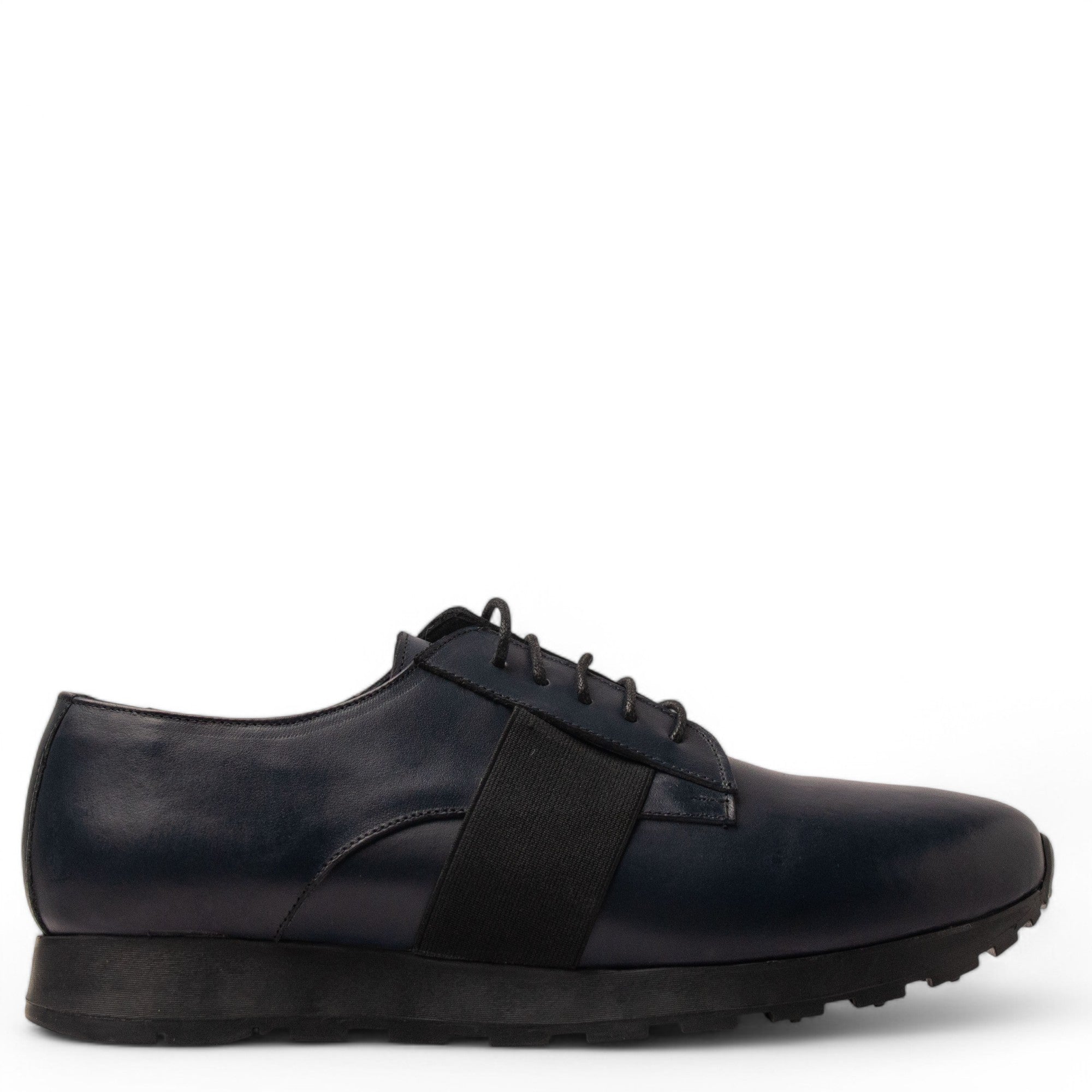 Men Navy Leather Shoe #4878