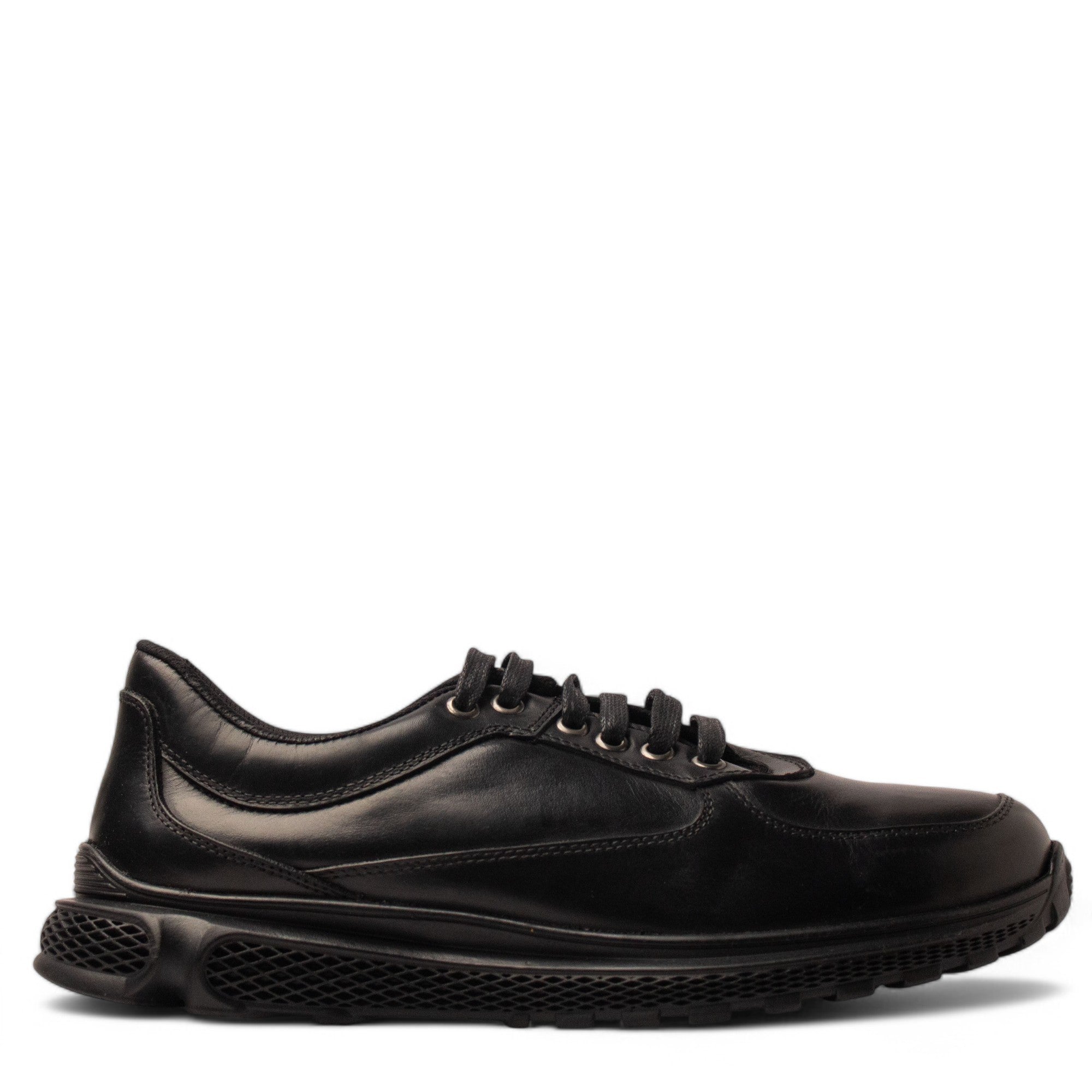 Men Black Leather Shoe #4883