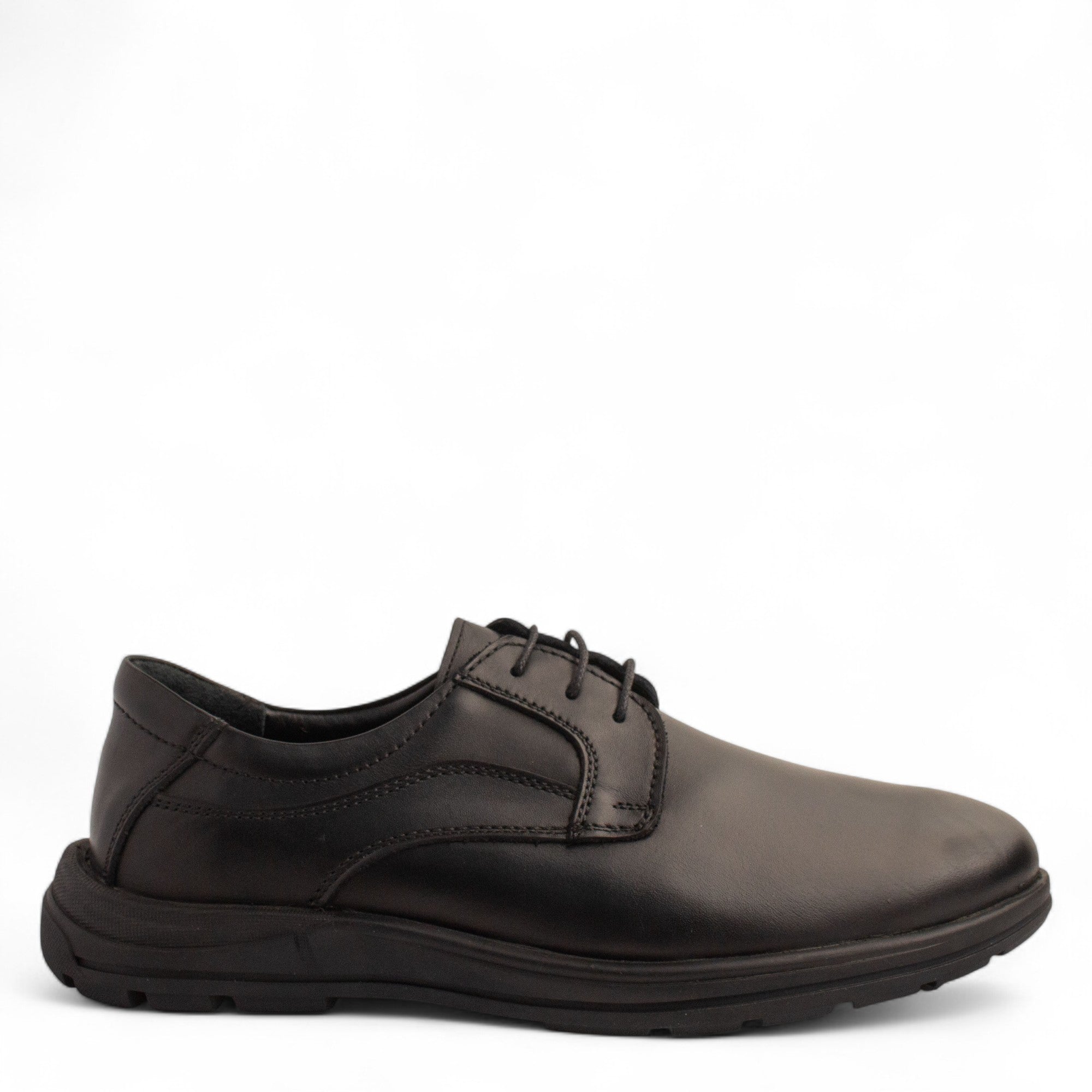 Men Black Leather Shoe #4898