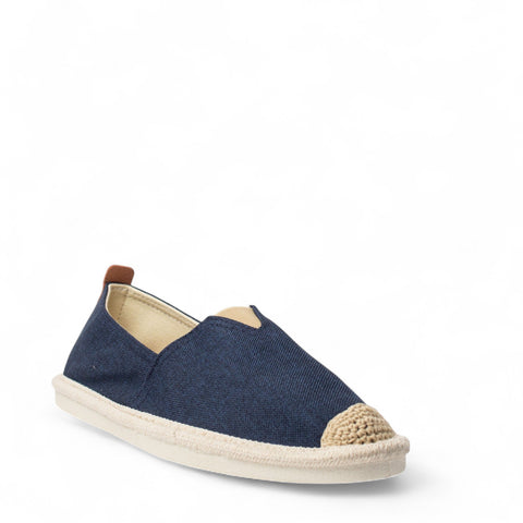 Europeon Union Men Dark Blue Cloth Espadrilles #4928