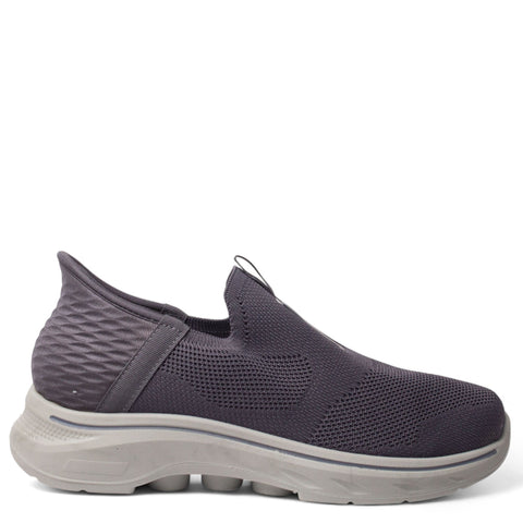 Europeon Union Men Grey Cloth Shoes #4936