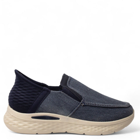 Europeon Union Men Dark Blue Jeans Shoes #4943