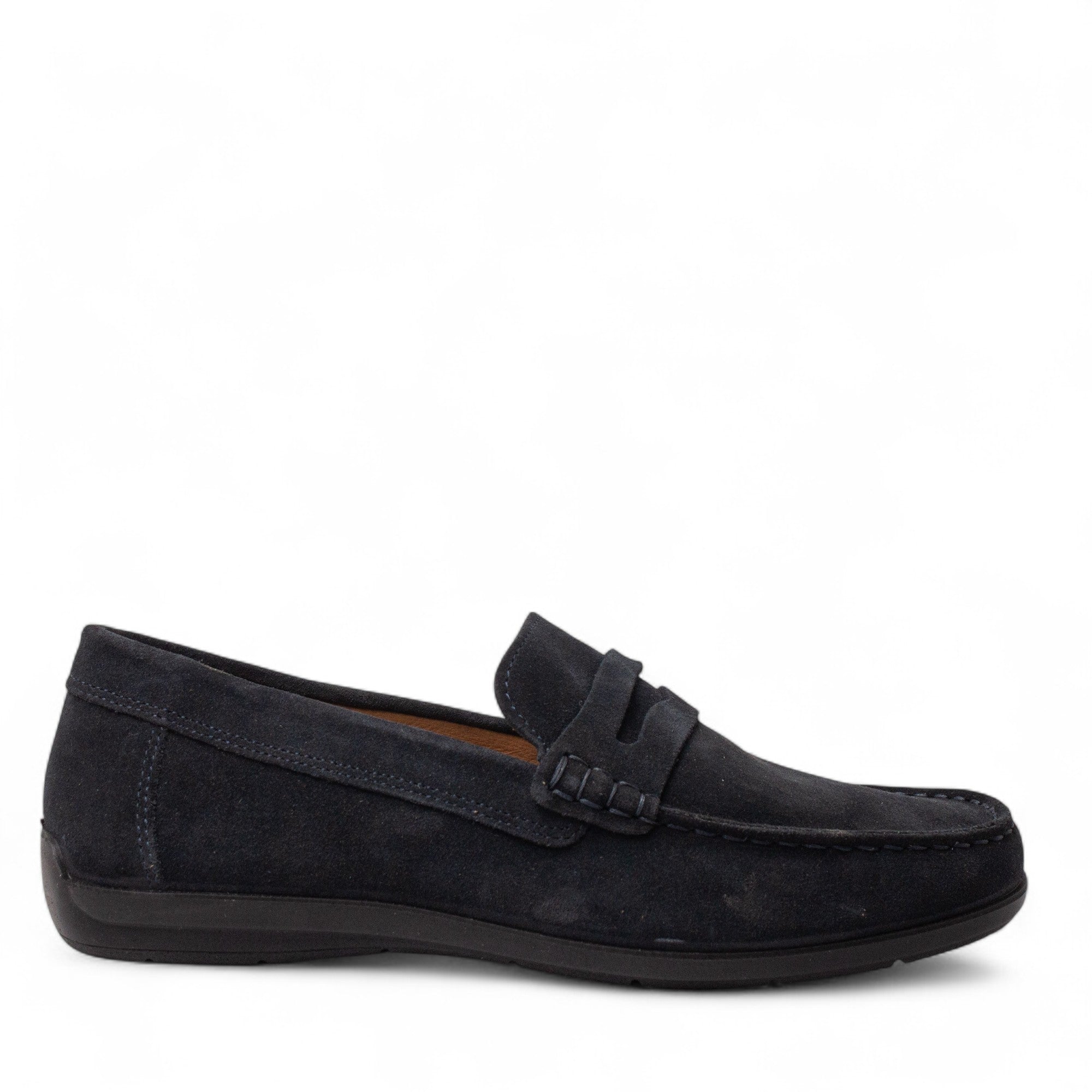 Italian Men Dark Blue Chamois Espadrilles #4990