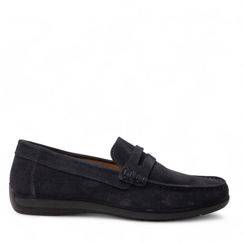 Italian Men Dark Blue Chamois Espadrilles #4990