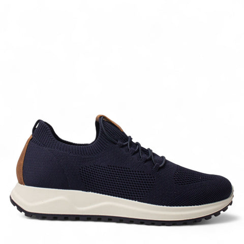 Italian Men Dark Blue Cloth Shoes #5000