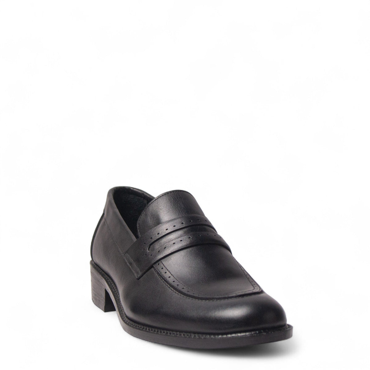 Men Black Leather Shoes #5013