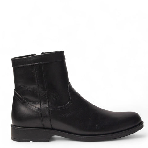Men Black Leather HalfBoot #5015