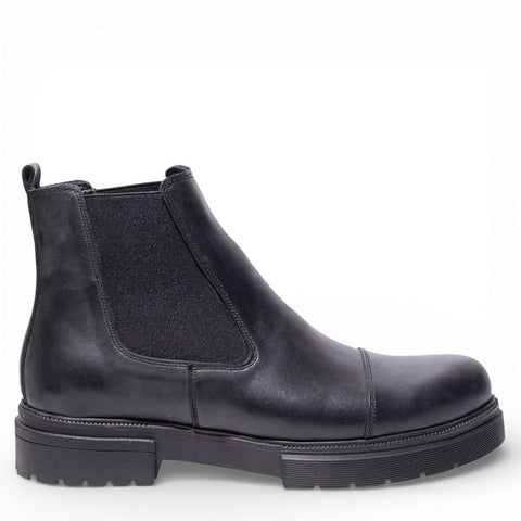 Men Black Leather Hal fBoot #5016