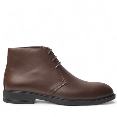 Men Brown Leather HalfBoot #5019