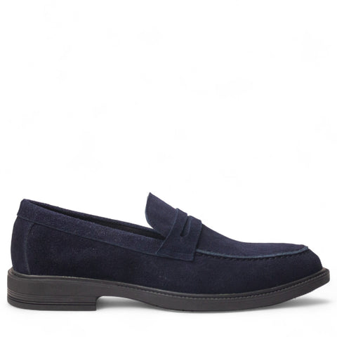 Men Navy Chamois Shoes #5027
