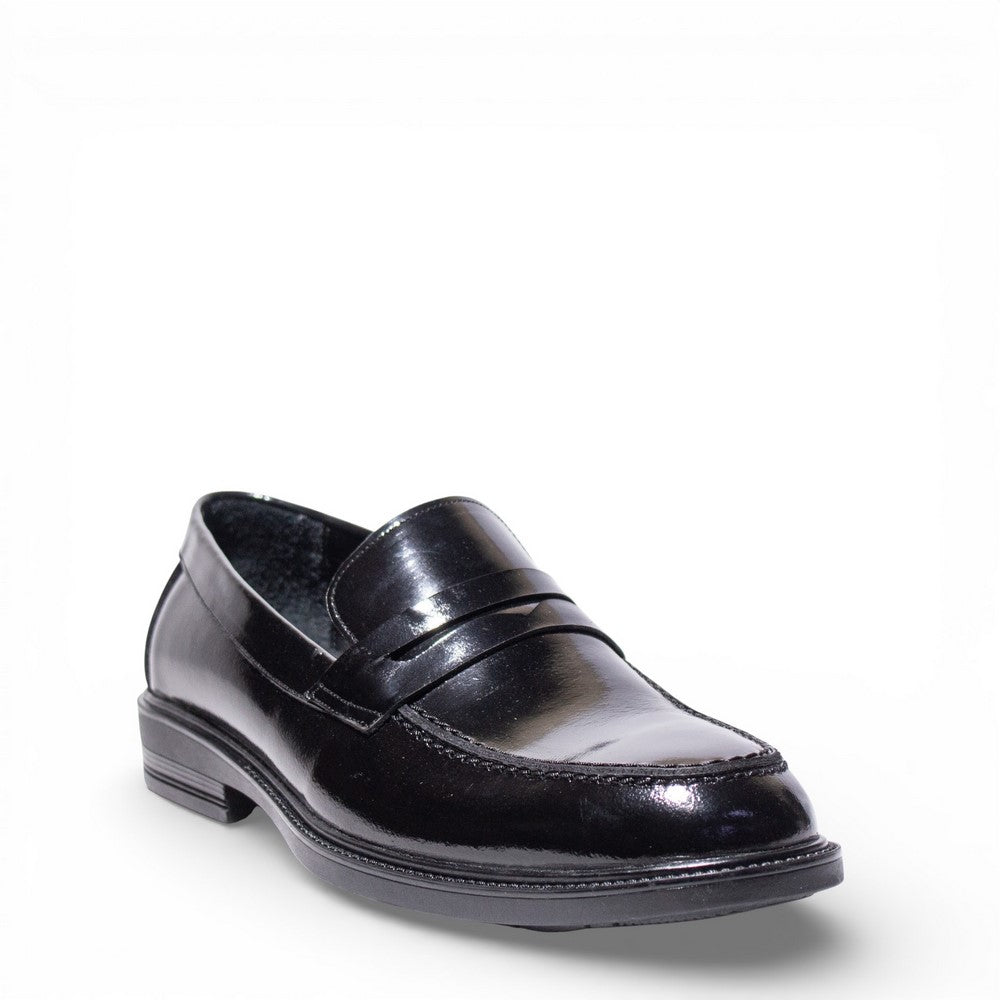 Men Black Vernis Leather Shoes #5028