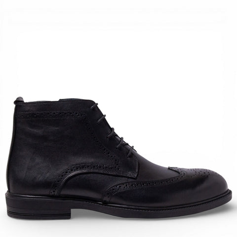 Men Black Leather Hal fBoot #5031