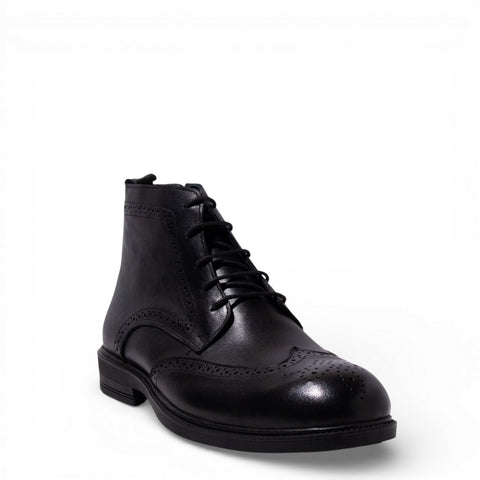 Men Black Leather Hal fBoot #5031