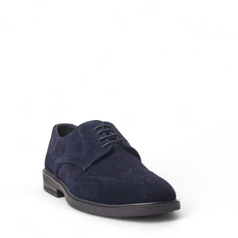 Men Navy Chamois Shoes #5046