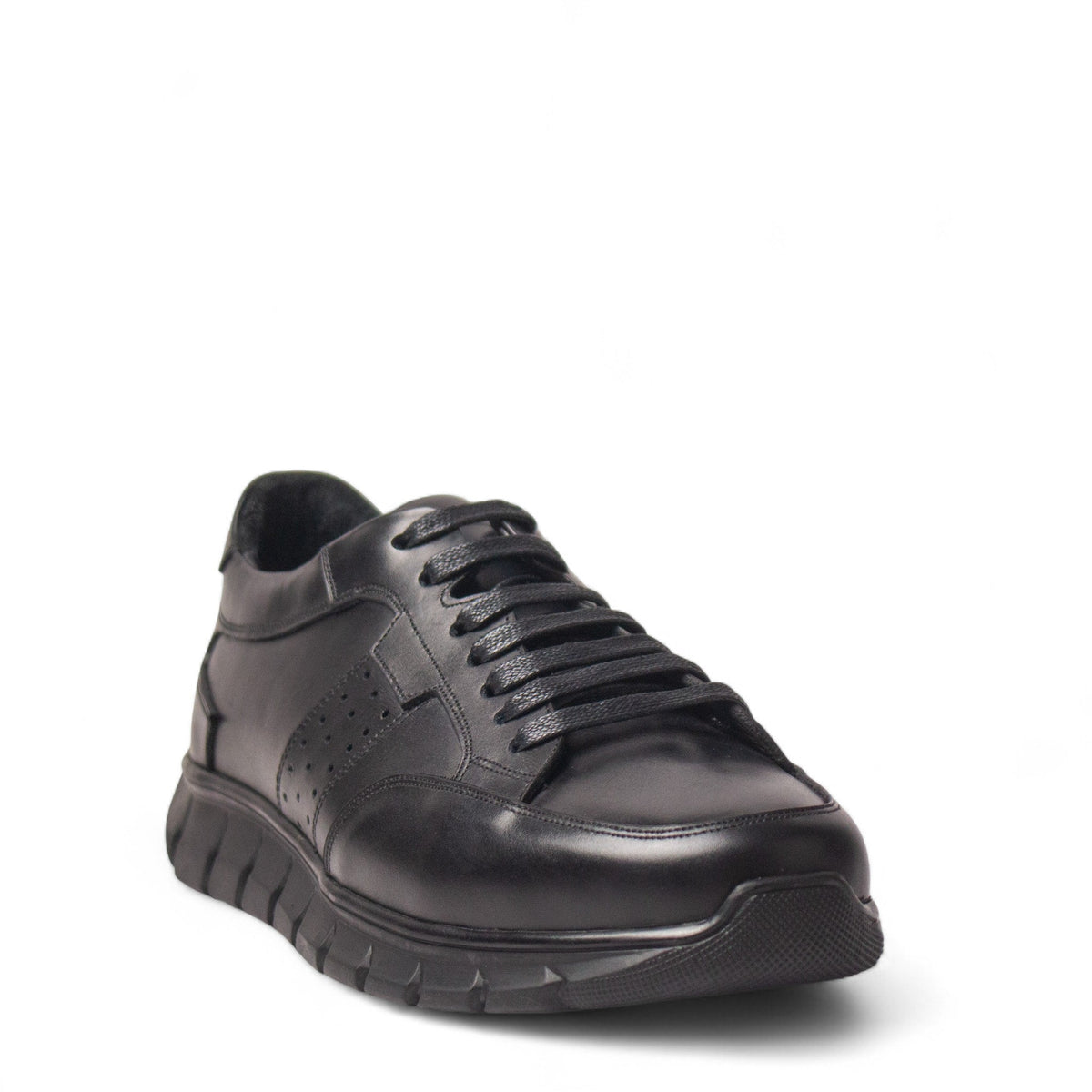 Men Black Leather Shoes #5053