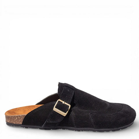 Men Black Vernis Leather Wedges #5057
