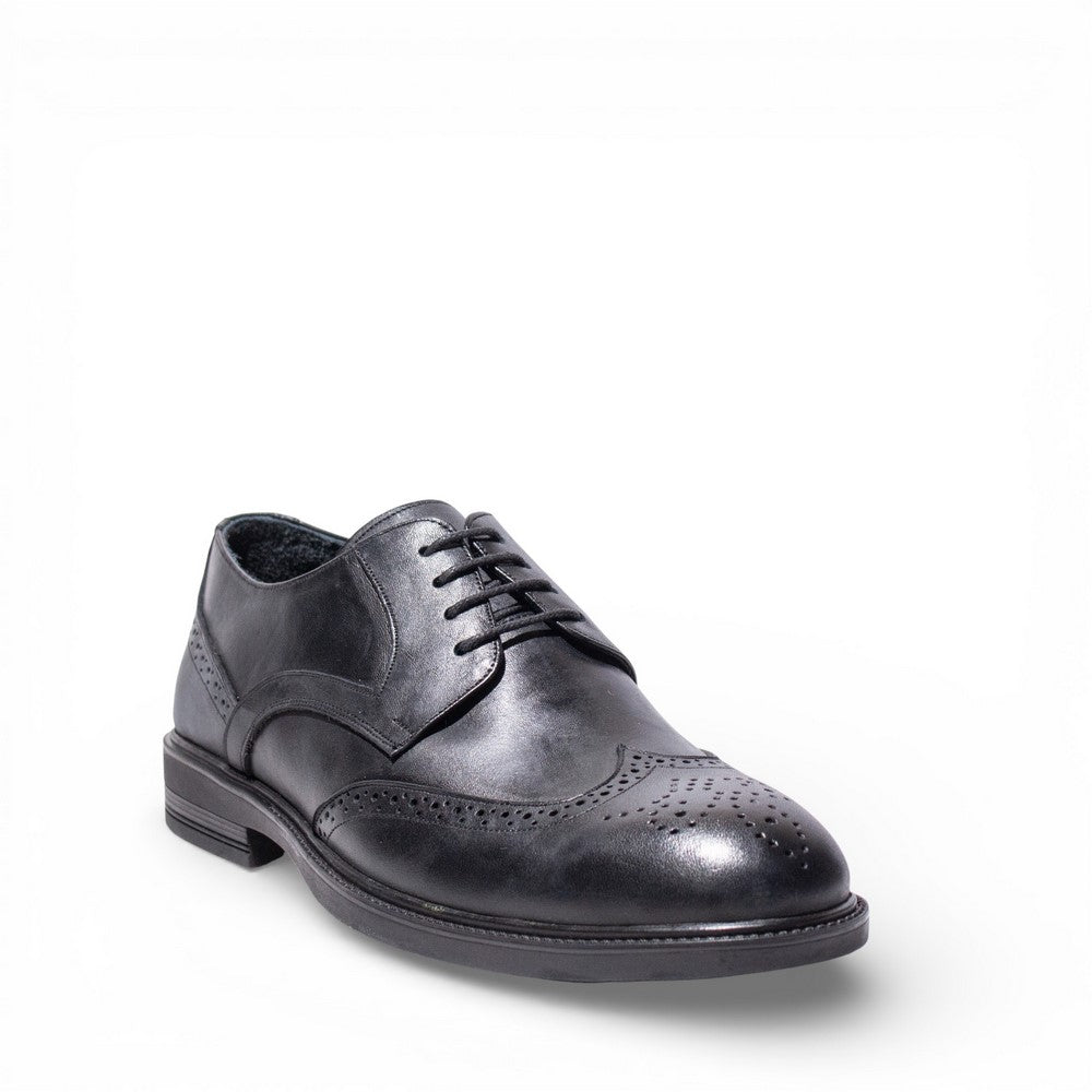 Men Black Leather Shoes #5058