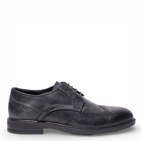 Men Black Leather Shoes #5058